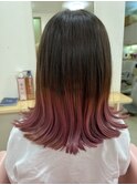 グラデピンク外ハネ