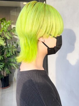 ロンドイディールバンダイ 新潟万代(Lond ideal) デザインカラー/顔周り/韓国/ハイトーン/ブリーチ/新潟万代