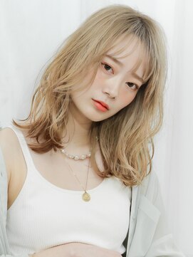 ニューヨークニューヨーク 寝屋川店(NYNY) くびレイヤーエモージュ前髪パーマグレーベージュレイヤーボブ