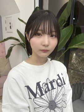 サンド 大阪梅田(sand) ＠hitoshi__sand /黒髪/ネビージュ/小顔/ワンレン/大阪梅田