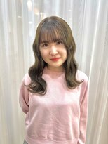 エトネ ヘアーサロン 仙台駅前(eTONe hair salon) semi-long【オリーブベージュ×波巻き】