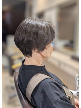 ヘアーズファイン(hair's fine) 大人ハンサムショート白髪染め×暗髪アッシュ◎