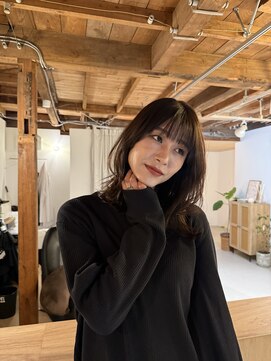 大人可愛いいレイヤーカット/2wayバング/アッシュベージュ