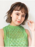 切りっぱなしボブ　外ハネボブ　イメチェン　美髪　ワイドバング