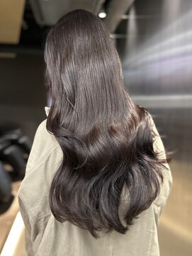 ペレ 原宿(PELE) ダークパープルナチュラルショート夏のヘアアレンジ原宿