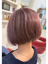 ユーアンドアイ(you & i) 【細かなハイライトで白髪ぼかし】シルバーピンクのボブヘア