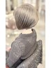 色落ちの黄ばみなし透明感カラー+補修TR+小顔カット ¥14850【髪質改善】