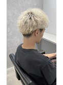 ハイトーン×パーマ×テーパーフェード