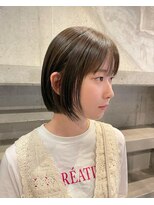 シゼン(SHIZEN)&nbsp;大人ぱつっとボブ×アッシュブラウン
