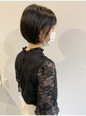 【黒髪ショートボブ♪前髪カット】延岡美容室シロSIROヘッドスパ
