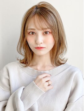 アグノス 青山(Agnos) 大人かわいい美髪こなれミディ縮毛矯正ネビージュ髪質改善