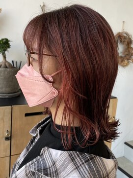 ノア(noa.) 『デザインカラー』コーラルピンクインナーカラー