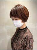 眉上バングがカワイイ♪マッシュショート 【福岡 聖容】