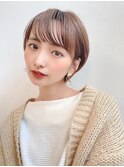 大人可愛い20代30代40代ナチュラルショートボブ前下がり