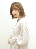 アビエクレール 河内花園(abije claire) 外ハネ切りっぱなしボブ