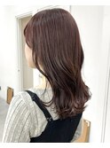 【SANA】ボルドーカラー×ミディアムヘア