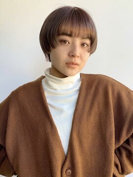 カナン(CANAAN) ミルクティーブラウン 暖色系カラー　ショートウルフ