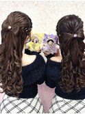 立体リボンハーフアップ