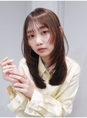 ロング顔周りレイヤー前髪カット美髪_ba553131