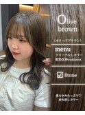 赤み消しオリーブブラウン/透明感カラー【千葉・千葉駅】