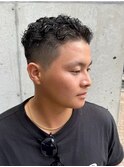 オールバックパーマスタイル