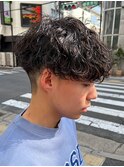 シャドウパーマメンズカットスパイラルパーマツイスパ波巻き