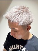 ホワイトシルバーメンズスパイキー☆