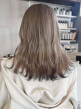 プラス ファースト ヘア(Plus 1st) エンドカラー×キツネカラー×オレンジベージュ×ミルクティー