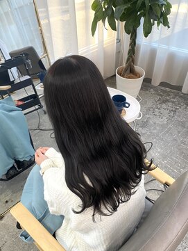 ユニカ 宇都宮(yunica) 縮毛矯正/くびれヘア/アプリコットオレンジ/ハイライトカラー