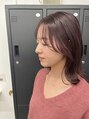 ジルブラン 京都(JIL BLAN)&nbsp;顔周り，くびれボブ☆カシスピンク
