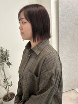 アンビシャス 福生(ambitious)&nbsp;顔まわり小顔魅せカット切りっぱなしボブ似合わせカット