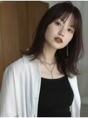 忙しい30代に人気!越谷の時短セミロング×ヘーゼルグレージュ