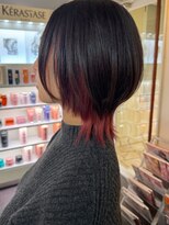 キャパジャストヘアー(CAPA just hair) インナーカラーチェリーピンクウルフボブ