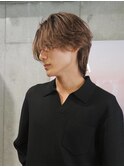 センターパート　スパイラルパーマ/池袋メンズカット