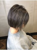 細めハイライトボブ