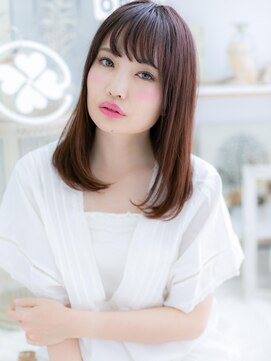 モッズヘア 越谷(mod's hair) *mod's越谷*大人かわいい♪甘カラー♪斜めバングワンカールa