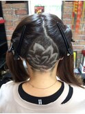 刈り上げ女子バリカンアート花TRICKstyle!