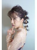 ぽんぽんヘアアレンジ