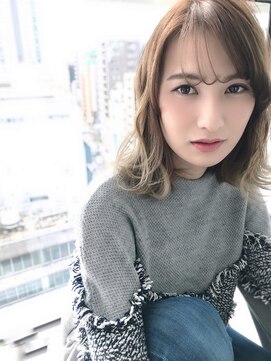 ラカーロ(La CARO) La CARO インナーカラー/外ハネボブ/ミルクティby市橋