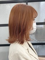 イコ 表参道原宿(ico)&nbsp;オレンジヘア　［Aラインボブ］