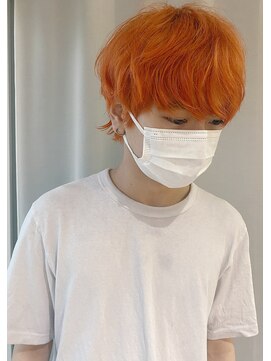 ラニヘアサロン(lani hair salon) ライトオレンジのマッシュショート