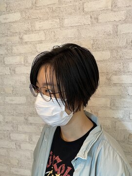 ヘア サロン ルート 幕張(Hair Salon ROUTE) 《大人可愛い》20第30代40代前下がり丸みショート [ROUTE幕張店]