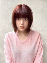 ぷつっとバング×チェリーブラウン◎
