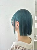 ミントグリーンカラー×ボブ【NICA 溝の口店】