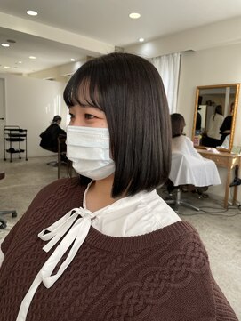 シェノン 西梅田(CHAINON) 前髪/グレーベージュ/ボブ/ダークブラウン/オリーブベージュ