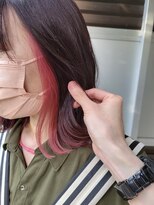 フレイムス ヘアアンドリラックス 南越谷店(Frames hair&relax)&nbsp;イヤリングカラー×切りっぱなしボブ【南越谷・新越谷】