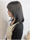透明感カラーアッシュグレージュ*ブリーチなし就活カラー