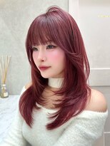 ロンド レア 天神大名店(Lond Le’a)&nbsp;小顔に見せるヘア/ワンレン/ボブウルフ/ネビージュ/黒髪カタログ