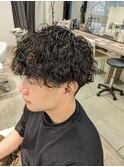 波巻きパーマ