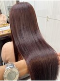 大人可愛い髪質改善水素ピンクラベンダーベージュ秋冬カラー
